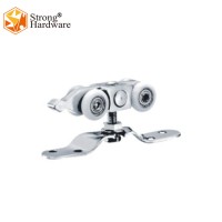 4/8 rollers Duplex high quality stainless steel201 glass sliding door roller hanging rollers wheel